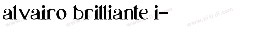 alvairo brilliante i字体转换